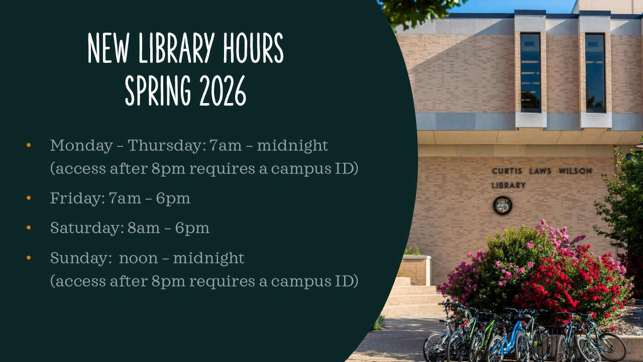 Library Hours for Spring 2026