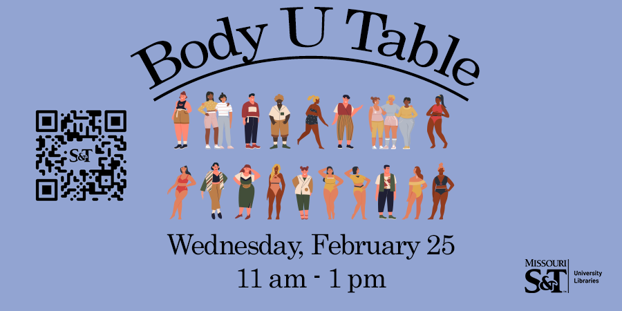 A palish blue background. On the top center in black underlined arching is 